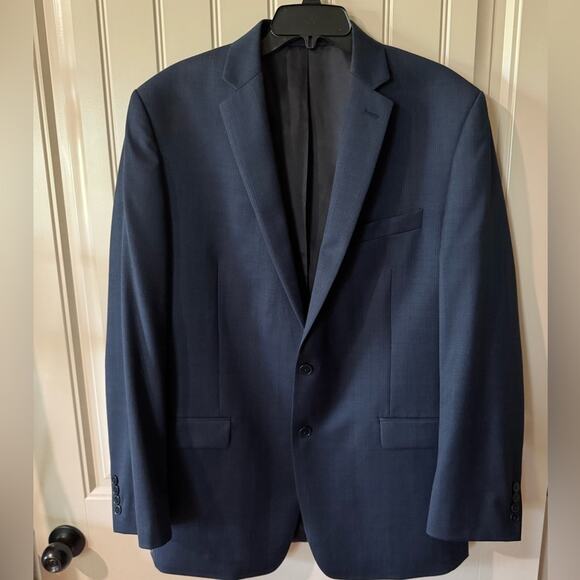 🔷CALVIN KLEIN 🔷 Men’s Blue Sport Coat Blazer (Size 42L)🔷 - Picture 2 of 9